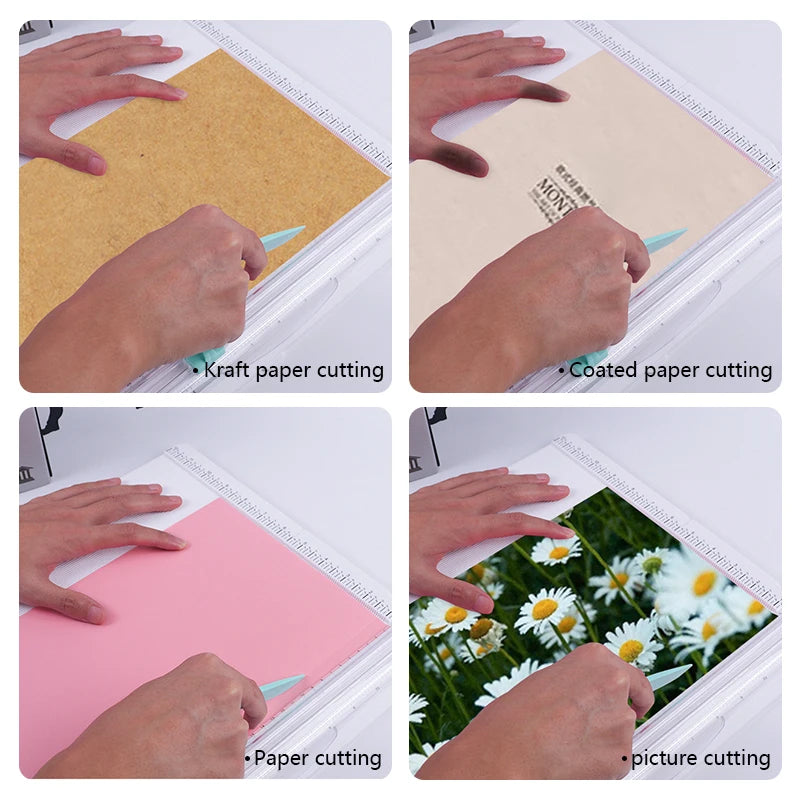 Triple Track A4 Paper Cutter Paper Trimmer Utility Knife Hidden Replacement Blades Photo A4 Paper Office Guillotine Card Trimmer