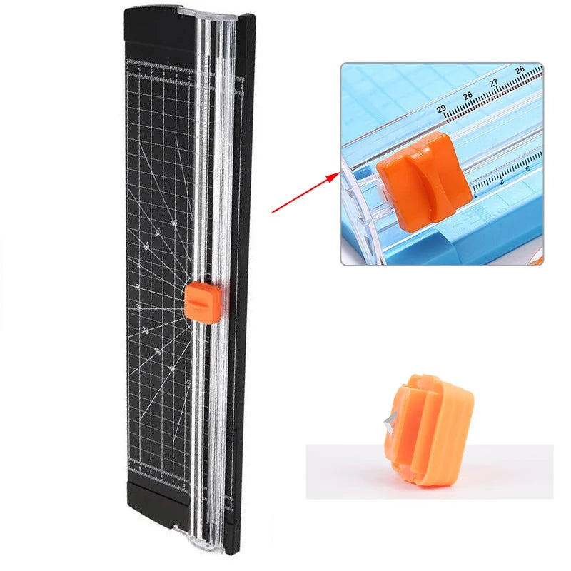 Triple Track A4 Paper Cutter Paper Trimmer Utility Knife Hidden Replacement Blades Photo A4 Paper Office Guillotine Card Trimmer