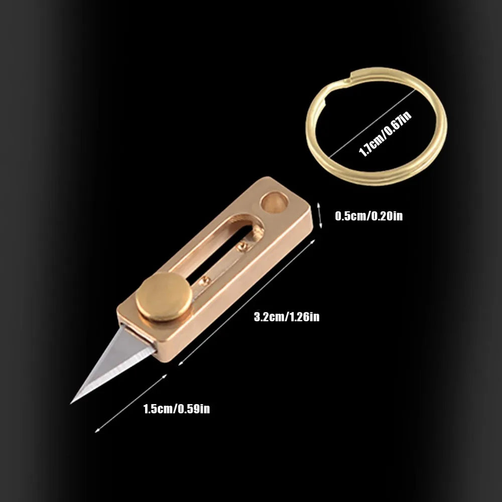 Ultra Small Titanium Utility Knife, EDC Tiny Knife Box/Package Opener with Stainless Steel Blade,Ultra Lightweight and Quality