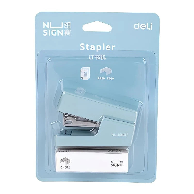 NUSIGN Portable Mini Stapler Set, Color Paper Binding Machine, Fashion Stationery, Office Supplies, 24/6, Staples
