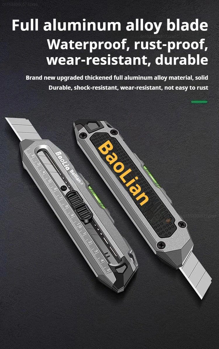Xiaomi 4 in 1 Utility Knife Multifunctional Non-slip Durable Sharp Cutting Tools Alloy Steel Automatic Loking Heavy Duty Cutter
