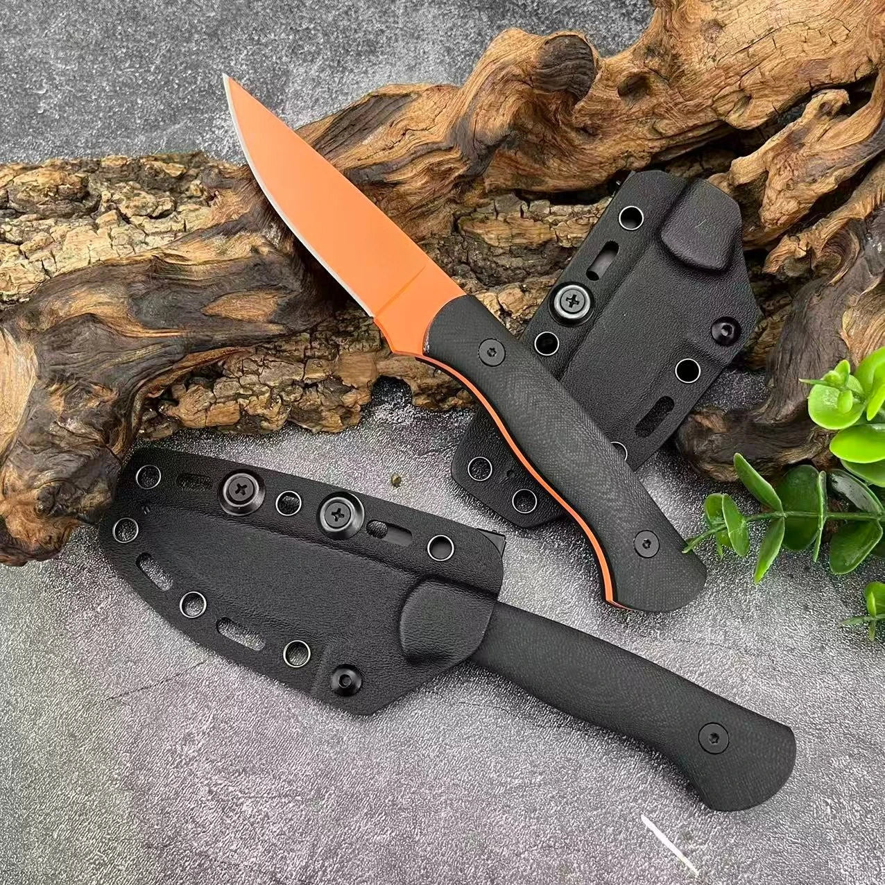 High Hardness Outdoor Camping Fishing Utility EDC Straight Knife Portable Wilderness Survival Adventure Pocket Knife G10 Handle