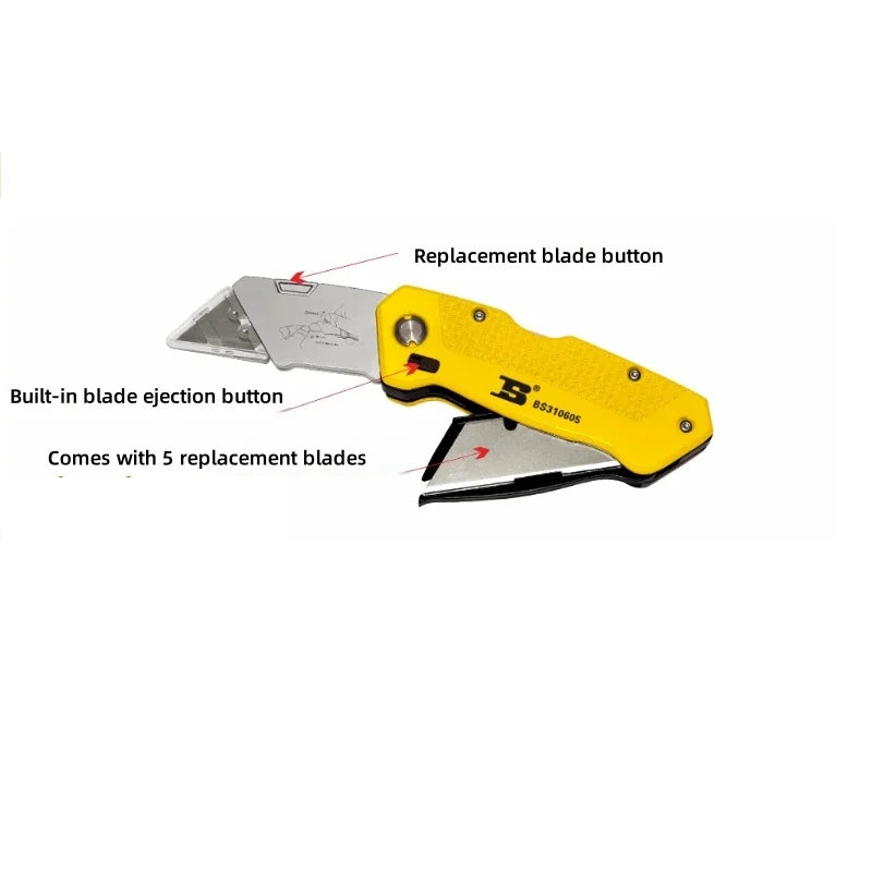 Folding Knife, Multi-functional Outdoor Camping Pocket Knife, SK5 Blade Everyday Carry Utility Knife (with a sharp blade)
