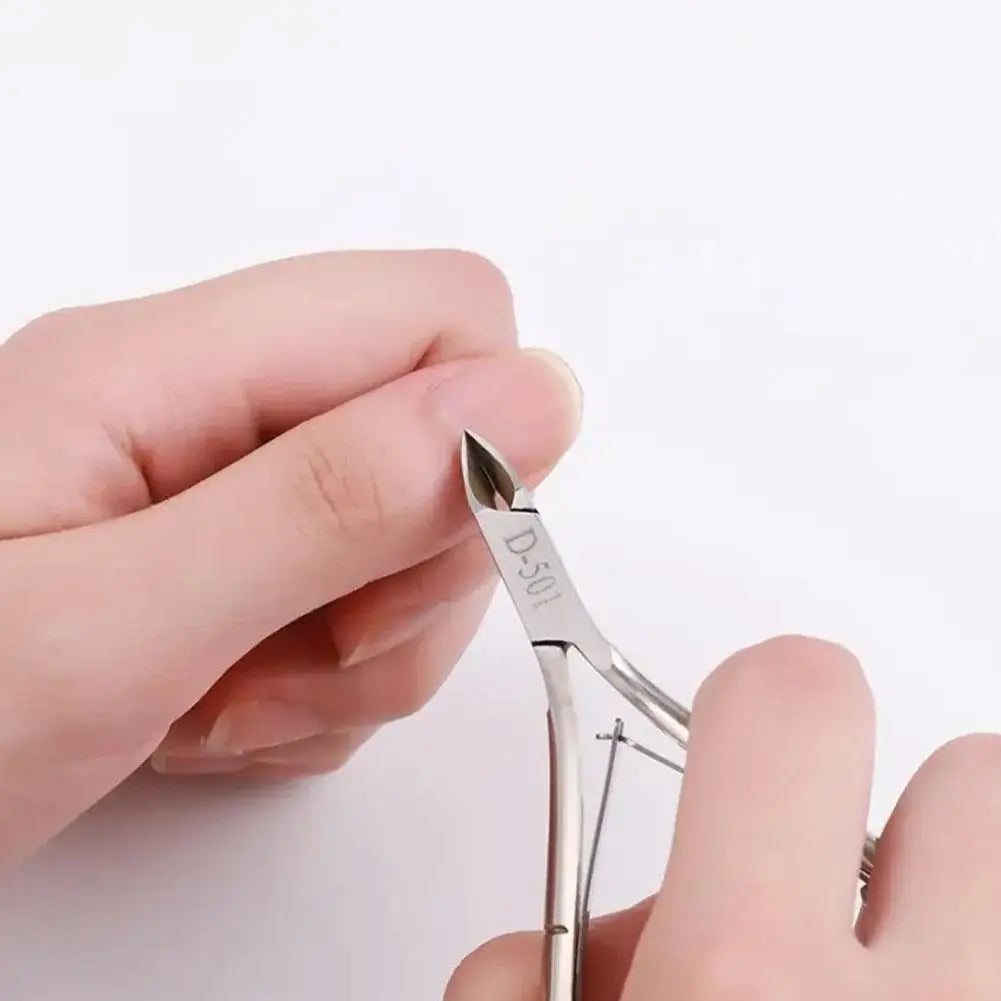 Stainless Steel Manicure Pedicure Trimmer Nailpop Nail Cuticle Scissors and Pusher Silver Dead Skin Scissor Nipper Clipper Tool