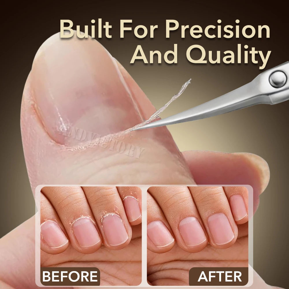 Cuticle Scissors Extra Fine for Women Men Profession Stainless Steel Cuticle Remover with Precise Pointed Tip Grooming Blades