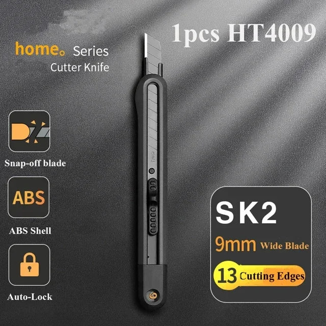 Xiaomi Retractable Snap-Off Utility Knife 18mm/9mm High Carbon Steel Blades Box Cutter Auto Lock Perfect for Office and Home Use