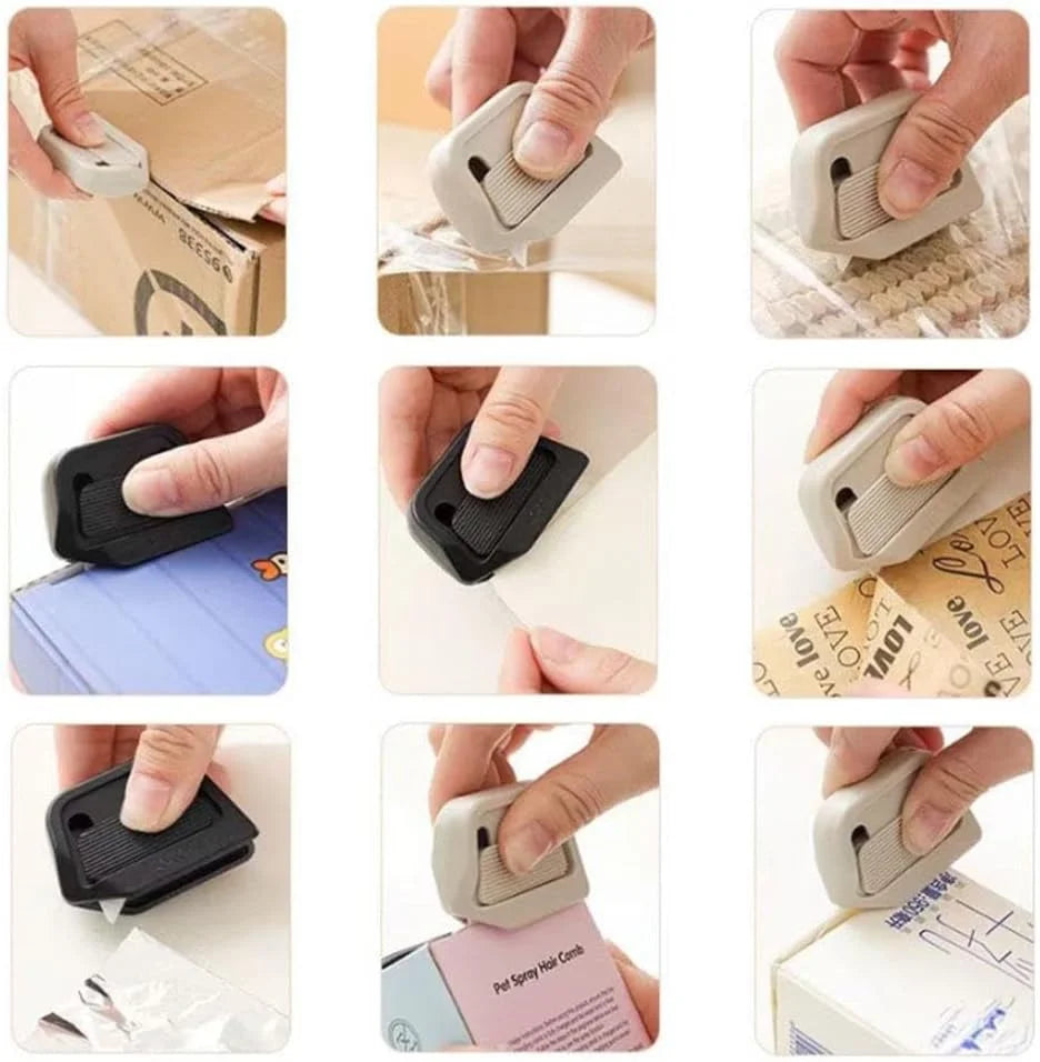 2Pack Mini Magnetic Ceramic Box Cutter, Auto-Retract Utility Knives, Portable Package Opener for Cardboard, Crafts & Daily Use
