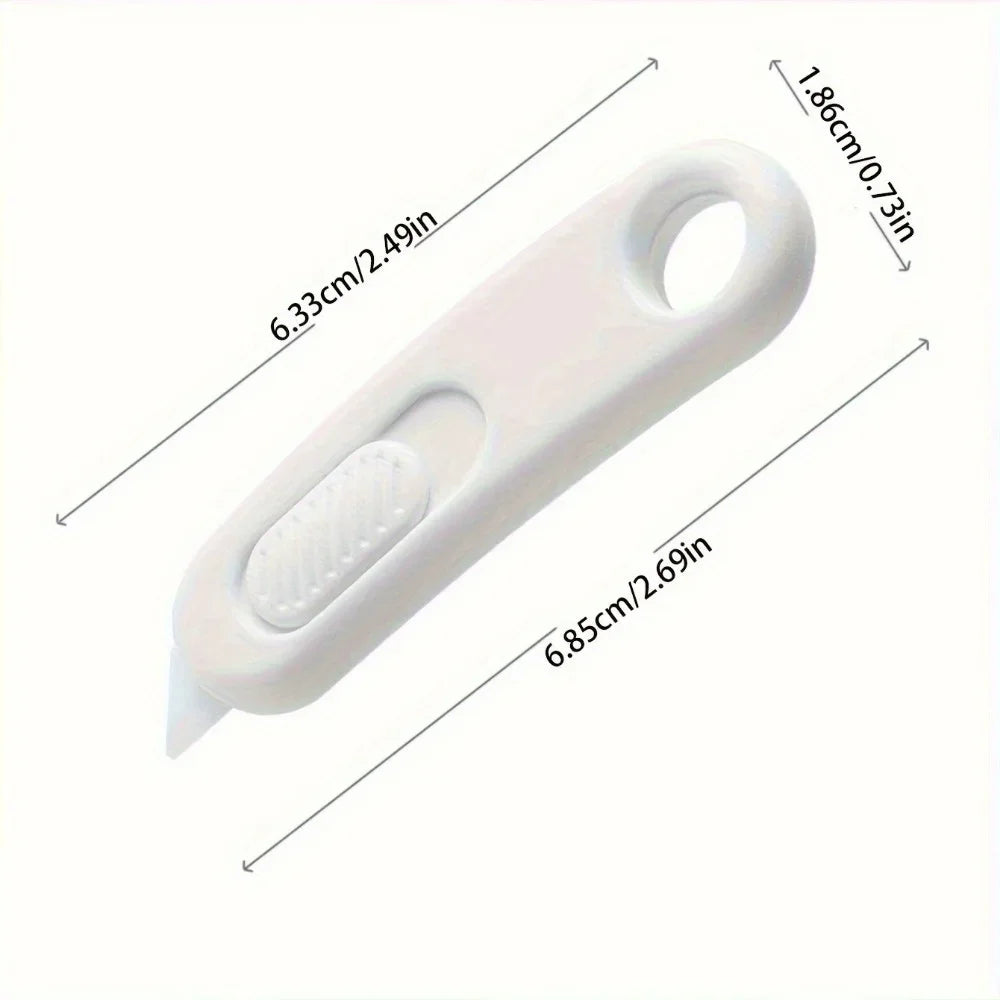 Portable Mini Ceramic Utility Knife Safe Blades Box Packaging Opener Cutting Tools With Keychain Hang Hole With Magnetic Suction