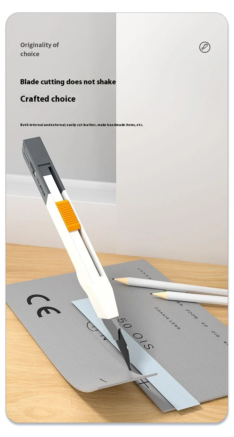 Xiaomi Guangbo Back Push Small Utility Knife Automatic Locking Aluminum Alloy Paper Cutting Knife Carbon Steel Blades Box Cutter