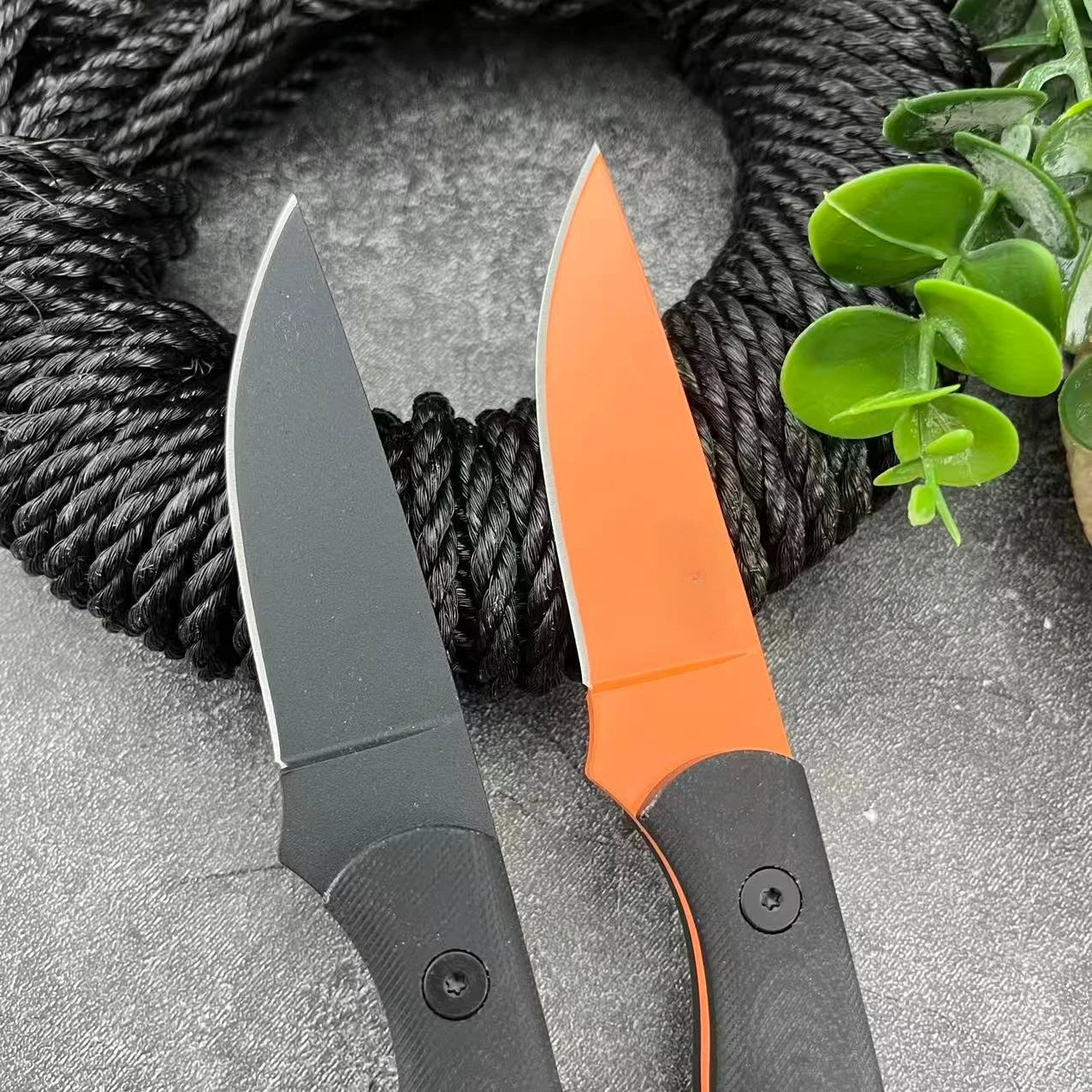 High Hardness Outdoor Camping Fishing Utility EDC Straight Knife Portable Wilderness Survival Adventure Pocket Knife G10 Handle