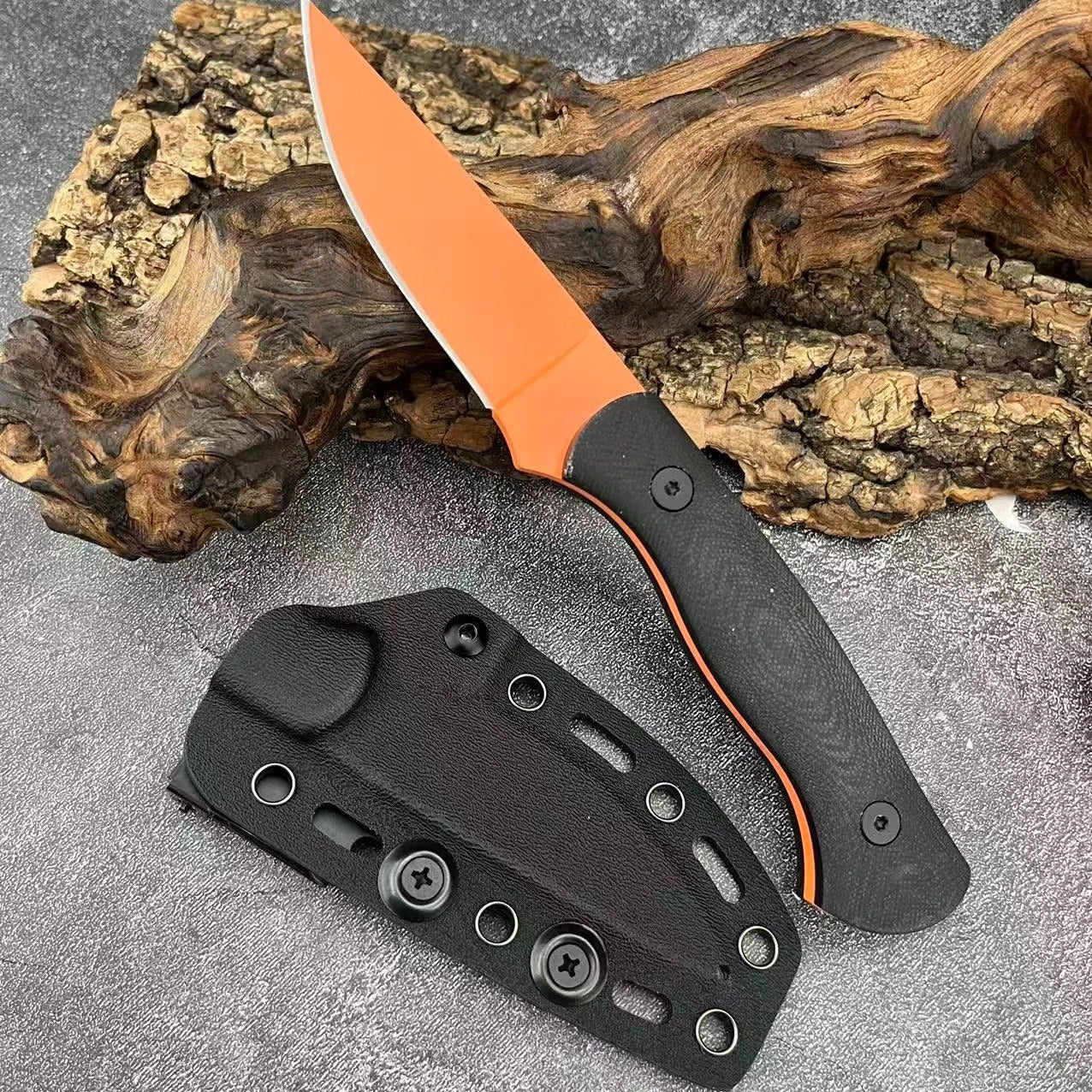 High Hardness Outdoor Camping Fishing Utility EDC Straight Knife Portable Wilderness Survival Adventure Pocket Knife G10 Handle