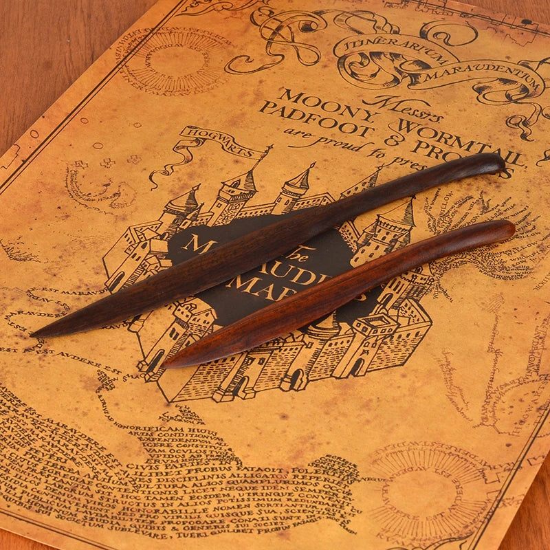 1PCS Retro Wooden Letter Opener Brown Wooden Portalble Utility Knife Cutter Envelope Opener Mail Knife School Office Supplies