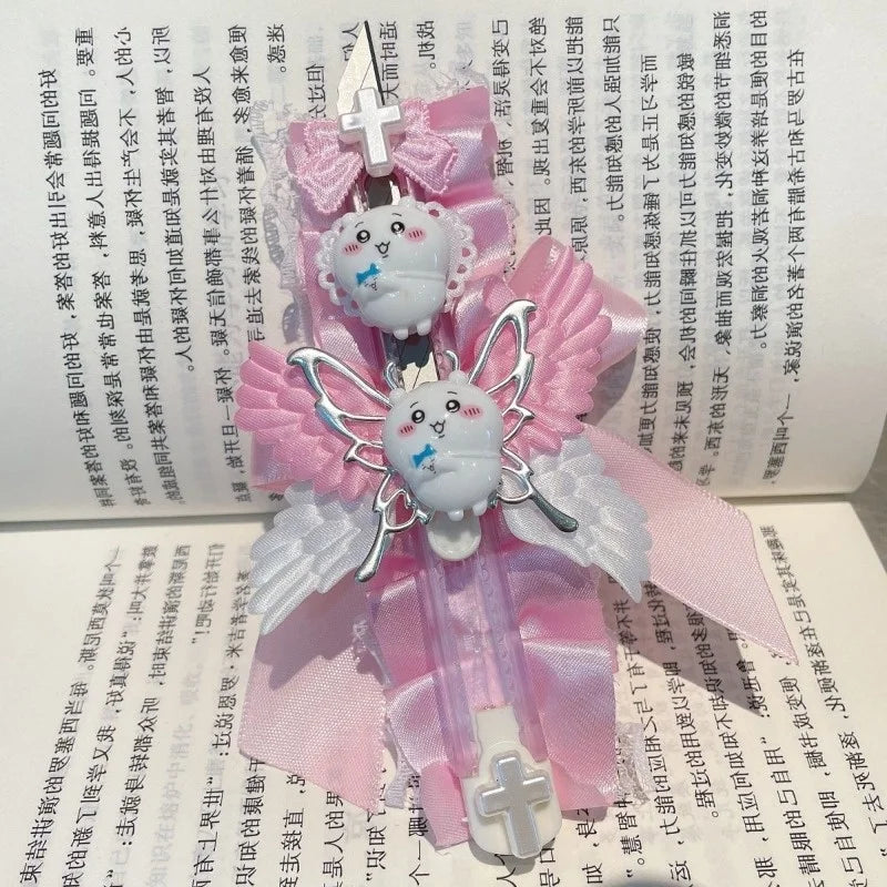 MINISO Chiikawa Nanka Chiisakute Kawaii Yatsu Kawaii Anime Cartoon Cute High-value Utility Knife Shooting Props Holiday Gifts