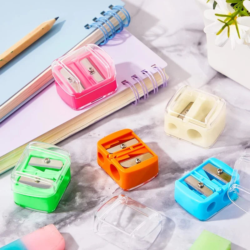 1 Pcs Eyeliner Sharpener, Dual Holes Eyeliner Sharpener, Compact Makeup Pencil Sharpeners, for Eyeliner Lip Liner Pencils