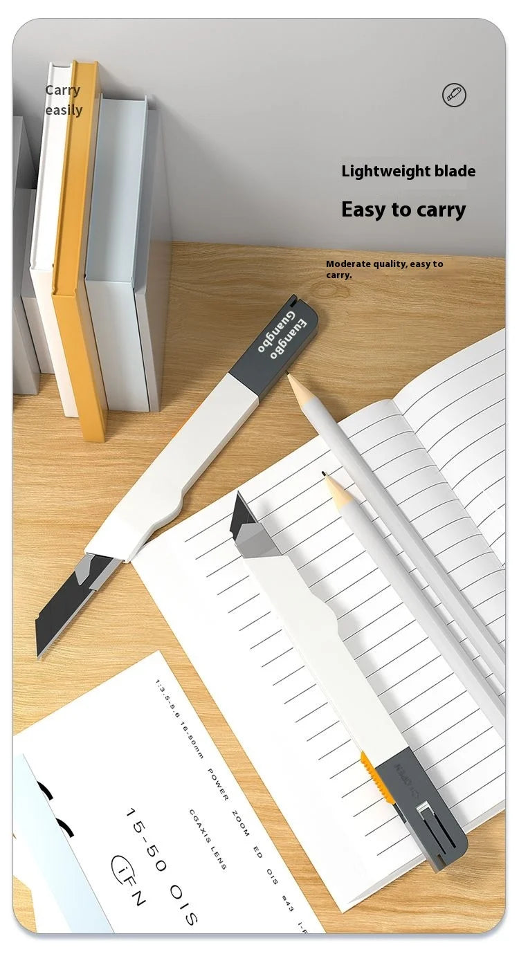 Xiaomi Guangbo Back Push Small Utility Knife Automatic Locking Aluminum Alloy Paper Cutting Knife Carbon Steel Blades Box Cutter