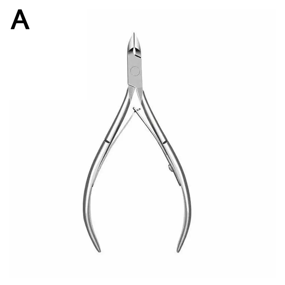 Stainless Steel Manicure Pedicure Trimmer Nailpop Nail Cuticle Scissors and Pusher Silver Dead Skin Scissor Nipper Clipper Tool