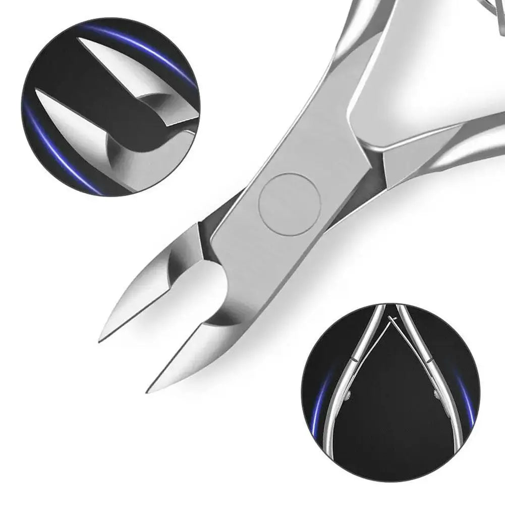 Stainless Steel Manicure Pedicure Trimmer Nailpop Nail Cuticle Scissors and Pusher Silver Dead Skin Scissor Nipper Clipper Tool