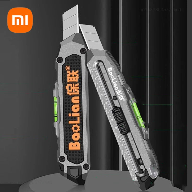 Xiaomi 4 in 1 Utility Knife Multifunctional Non-slip Durable Sharp Cutting Tools Alloy Steel Automatic Loking Heavy Duty Cutter