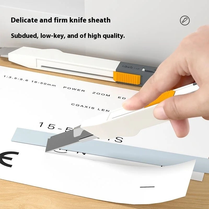 Xiaomi Guangbo Back Push Small Utility Knife Automatic Locking Aluminum Alloy Paper Cutting Knife Carbon Steel Blades Box Cutter