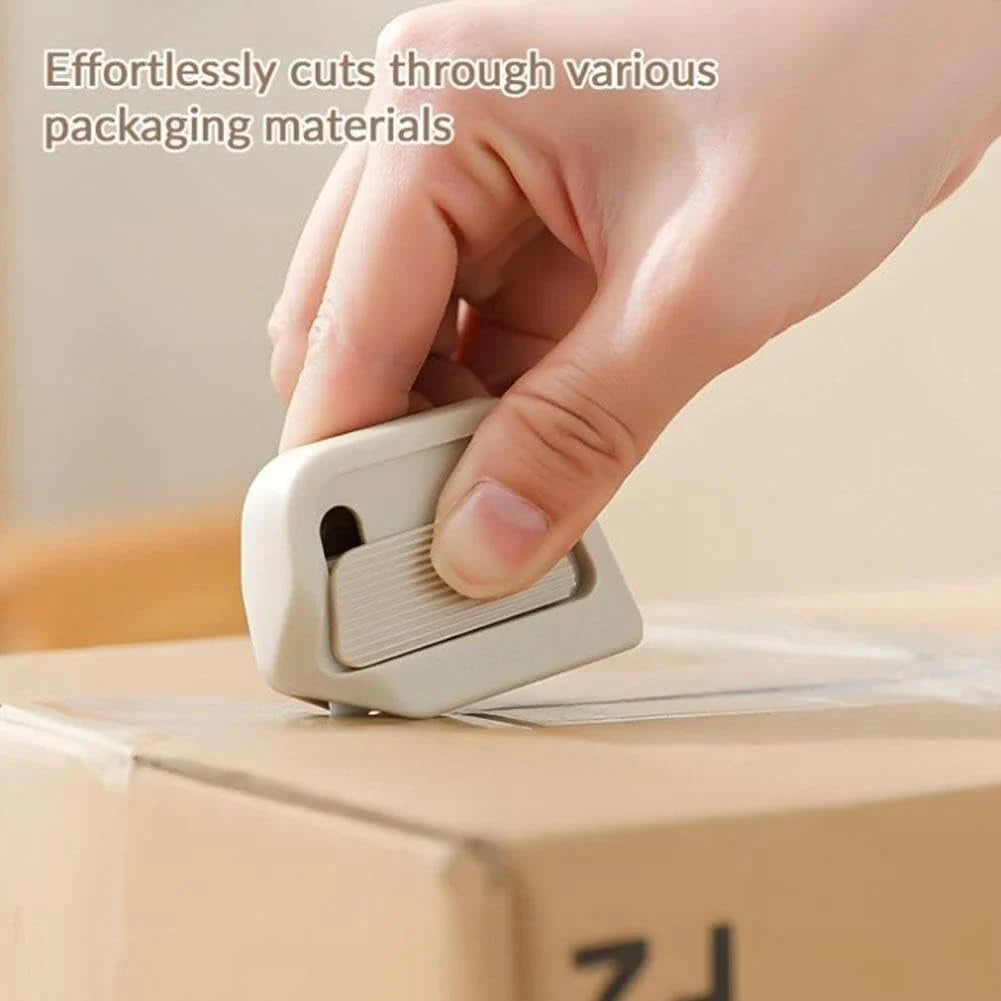 2Pack Mini Magnetic Ceramic Box Cutter, Auto-Retract Utility Knives, Portable Package Opener for Cardboard, Crafts & Daily Use