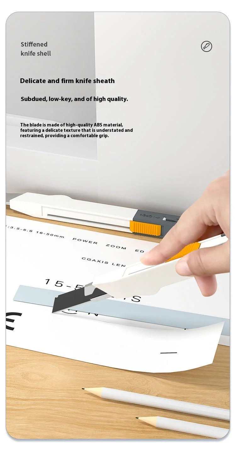 Xiaomi Guangbo Back Push Small Utility Knife Automatic Locking Aluminum Alloy Paper Cutting Knife Carbon Steel Blades Box Cutter