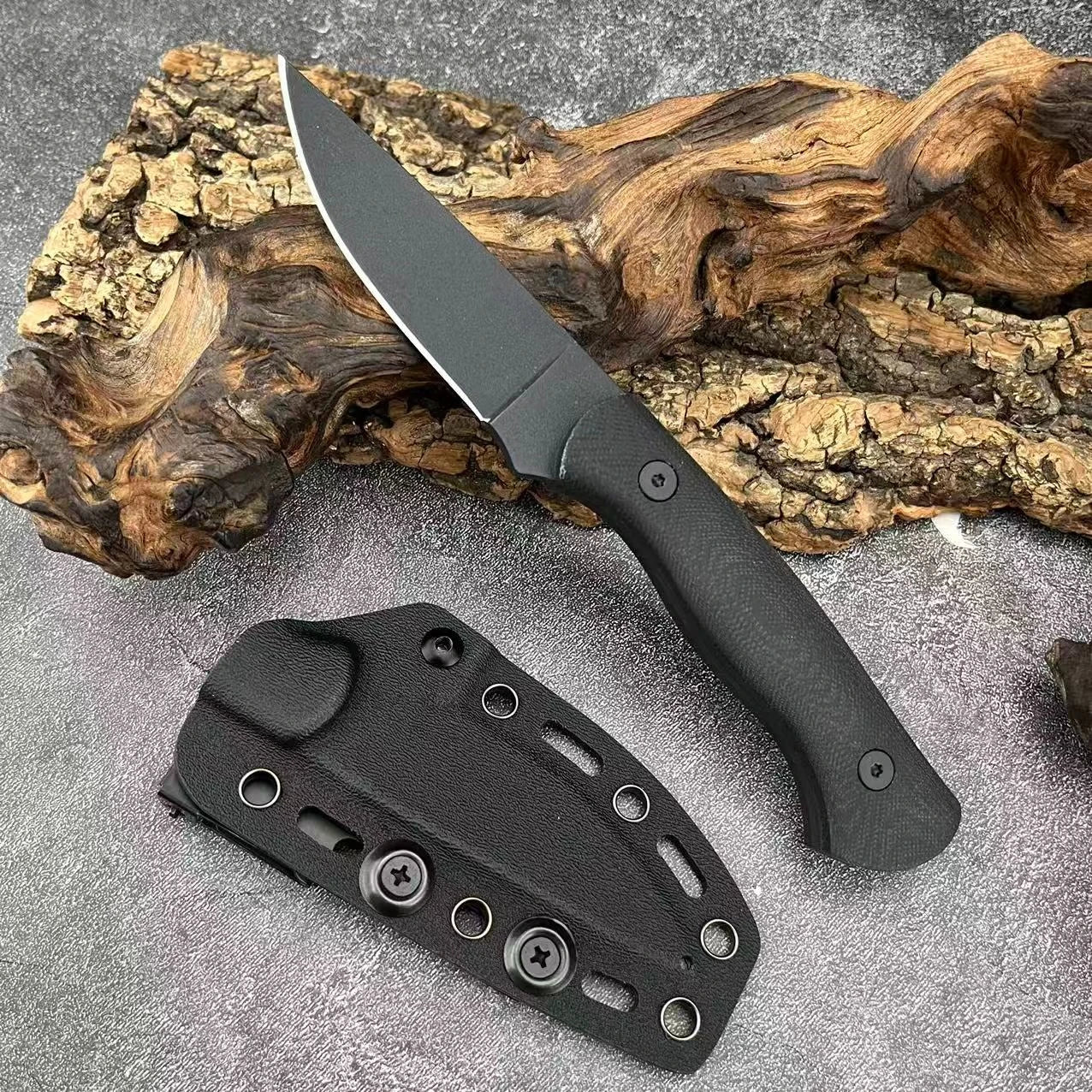 High Hardness Outdoor Camping Fishing Utility EDC Straight Knife Portable Wilderness Survival Adventure Pocket Knife G10 Handle