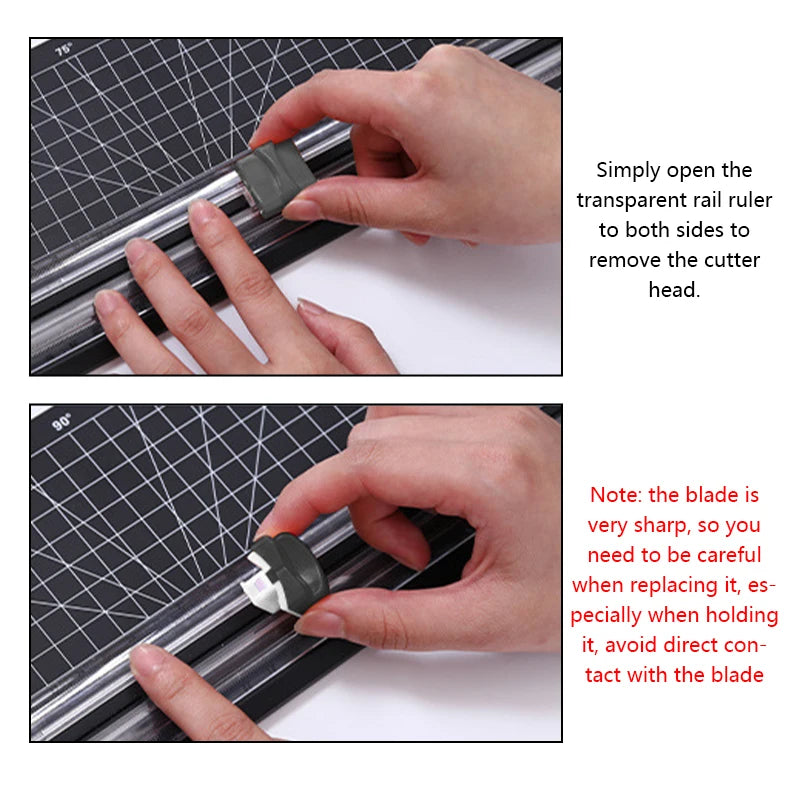 Triple Track A4 Paper Cutter Paper Trimmer Utility Knife Hidden Replacement Blades Photo A4 Paper Office Guillotine Card Trimmer