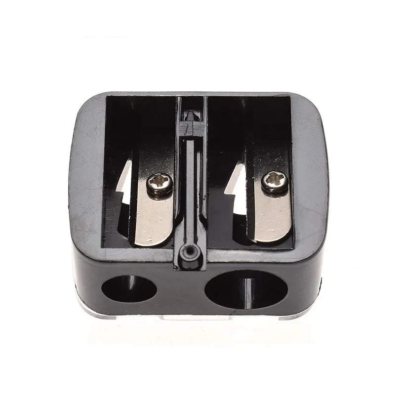 Brand Double Holes Precision Lipstick Cosmetic Pencil Sharpener For Eyebrow Lip Liner Eyeliner Pencil Girls Gift School Supplies