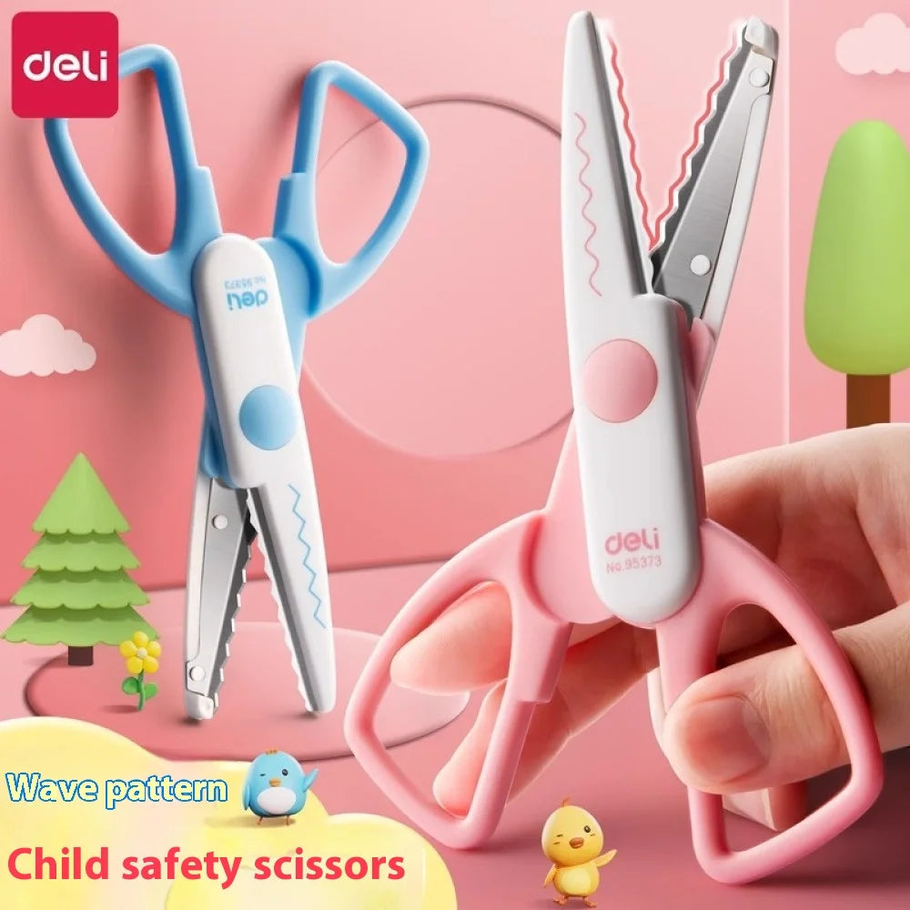 2 Pcs Student DIY Color Album Decorative Lace Scissors Comfortable Hand Scissors Paper Cuttings Scissors Art Safety Scissors
