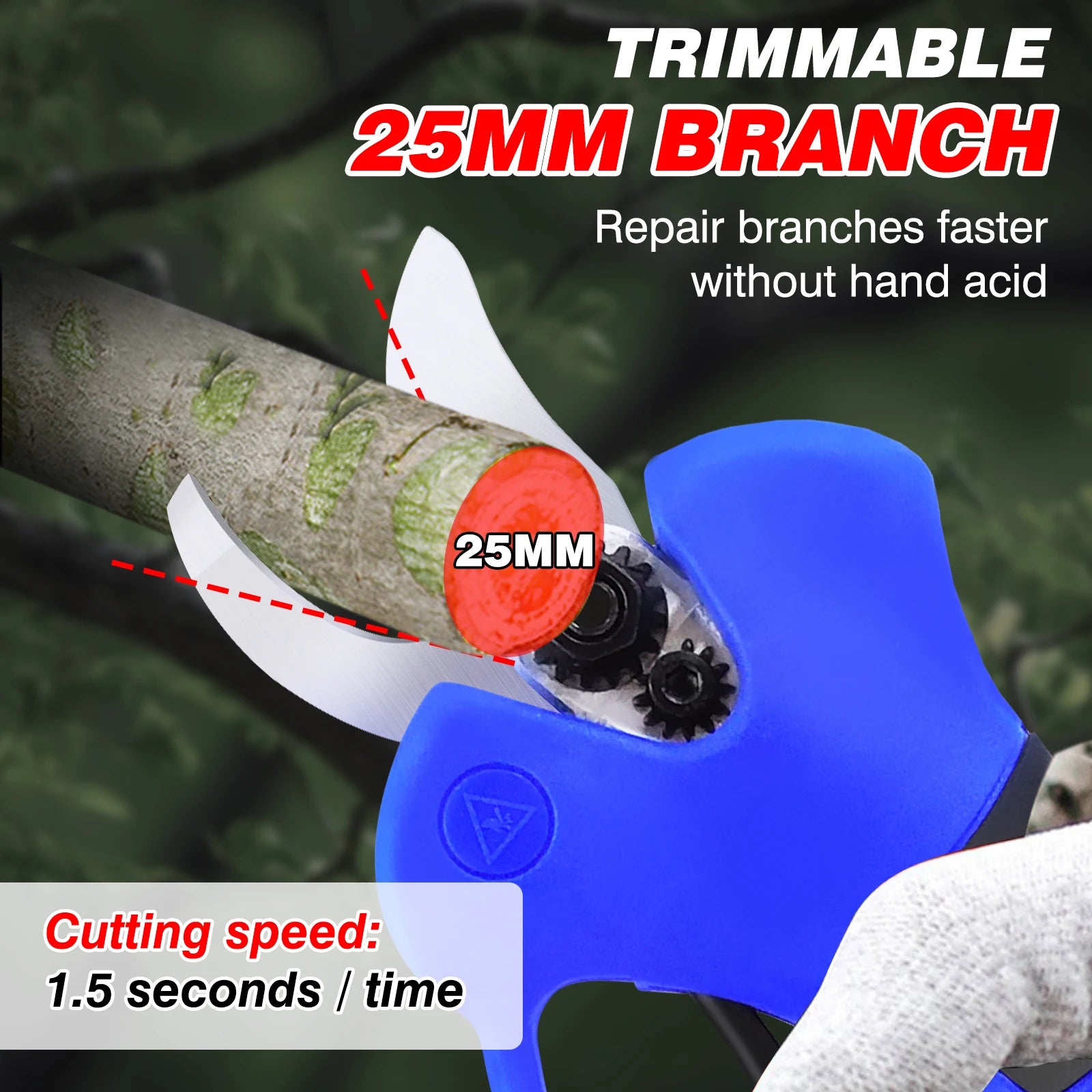 DayPlus Cordless Garden Secateurs Electric Pruning Shears with Battery Tree Pruner Branch Cutter,Electric Gardening Scissors