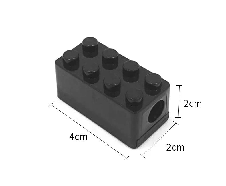 5-50pcs Building Blocks Pencil Sharpener Cartoon Plastic Children's Office And School Supplies Student Stationery Random Supply