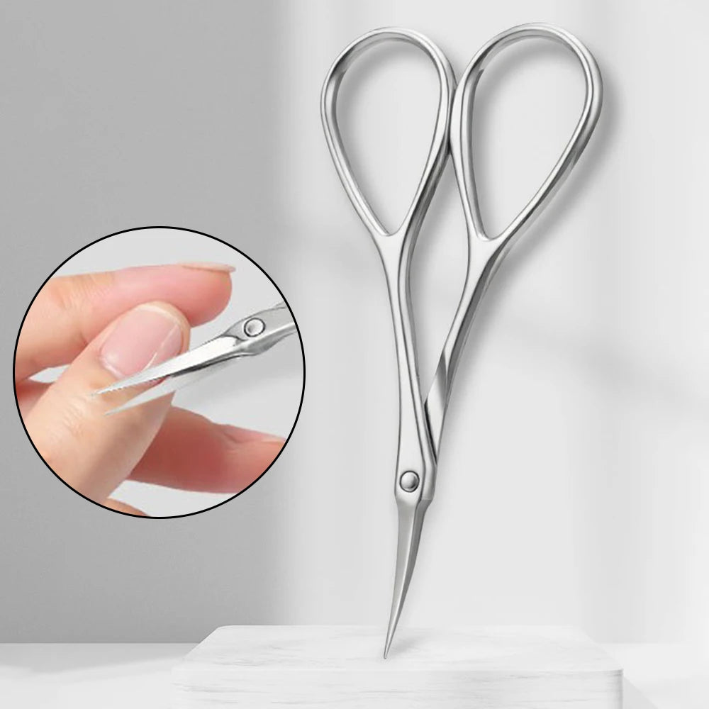 Cuticle Scissors Extra Fine for Women Men Profession Stainless Steel Cuticle Remover with Precise Pointed Tip Grooming Blades