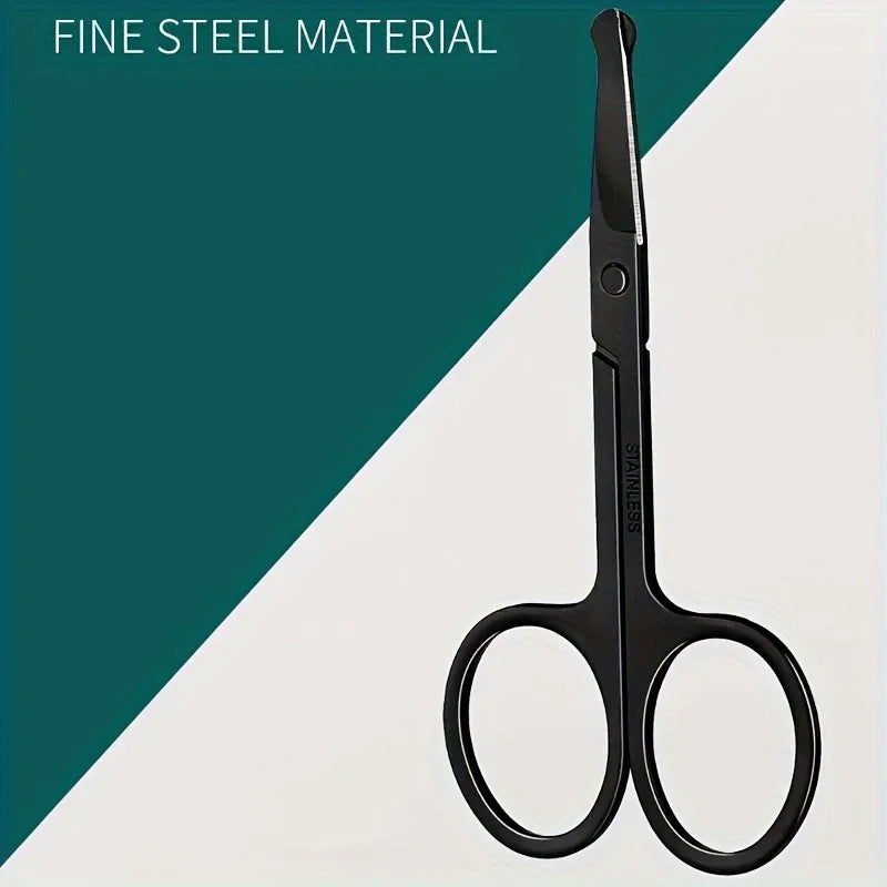 Precision Round Head Trimming Scissors - Nose Hair Grooming Trimming, Personal Cleaning Care Trimming Tools