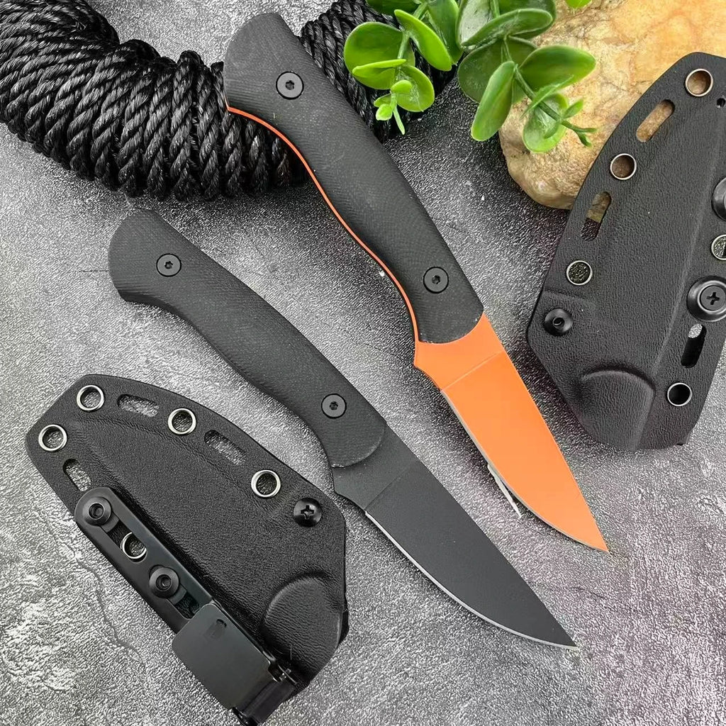 High Hardness Outdoor Camping Fishing Utility EDC Straight Knife Portable Wilderness Survival Adventure Pocket Knife G10 Handle