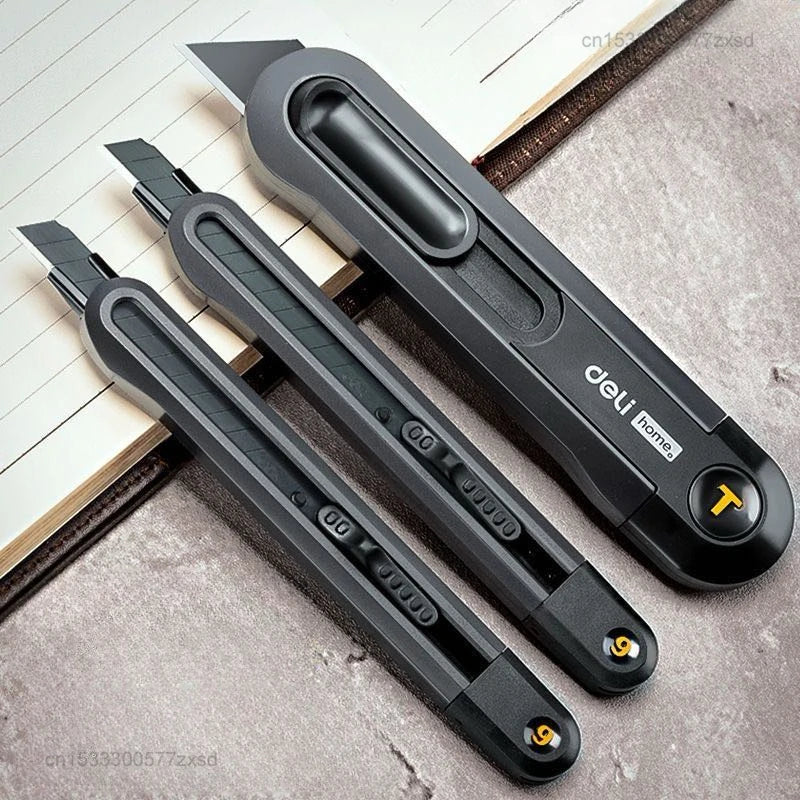 Xiaomi Retractable Snap-Off Utility Knife 18mm/9mm High Carbon Steel Blades Box Cutter Auto Lock Perfect for Office and Home Use