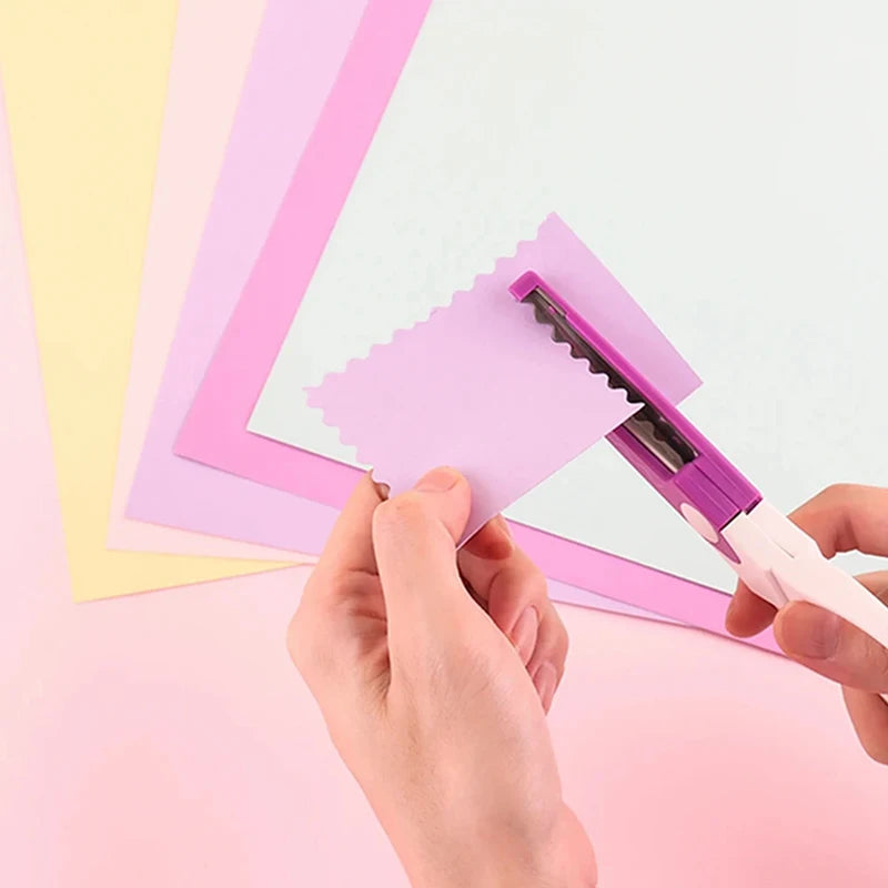 5 Style/Set Minimalistic Lace Scissors Wavy Pattern Small Round Head Children Special Student Art Tool Stationery