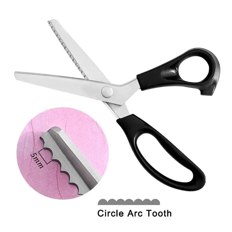 Tailor Scissors Pinking Shears Zig Zag Sewing Cut Serrated Lace Scissors Sewing Accessories Fabric Scissors DIY Sewing Tool