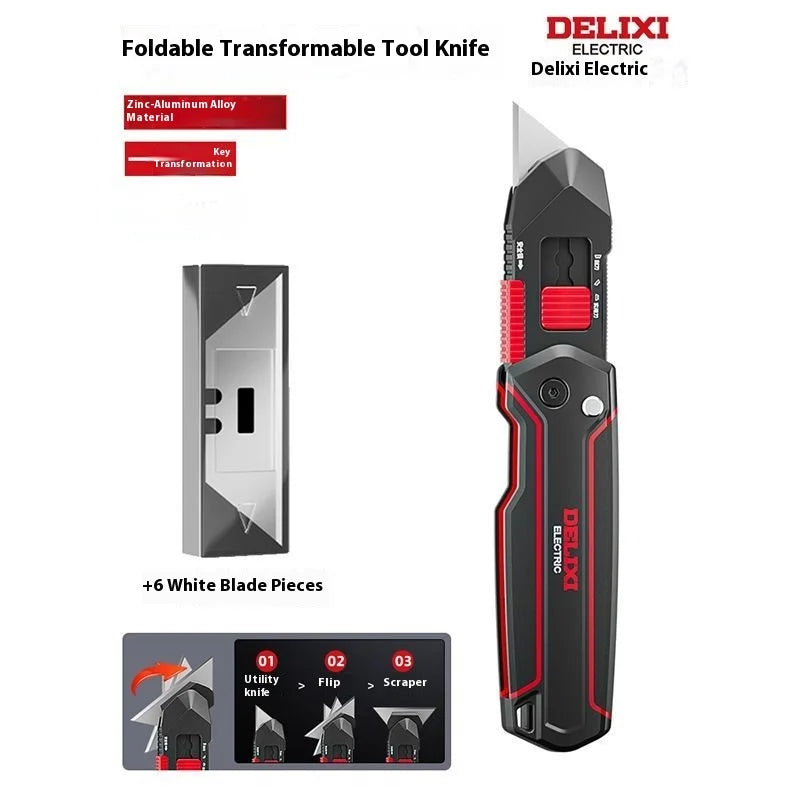 Xiaomi DELIXI Transforming Utility Knife Crafts Supplies Office Gadgets Multifunction Sharp Paper Cutting Stationery Supplies