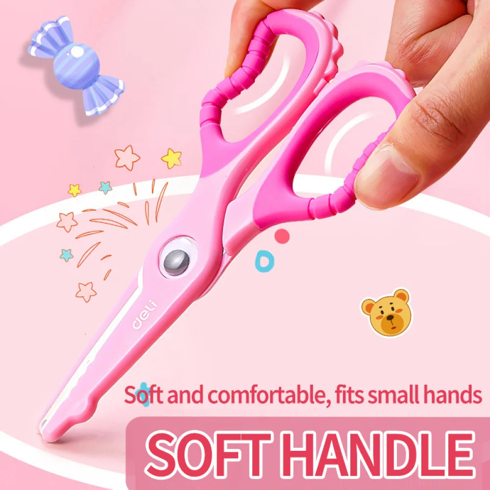 2 Pcs Student DIY Color Album Decorative Lace Scissors Comfortable Hand Scissors Paper Cuttings Scissors Art Safety Scissors