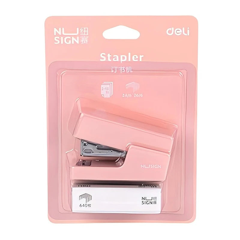 NUSIGN Portable Mini Stapler Set, Color Paper Binding Machine, Fashion Stationery, Office Supplies, 24/6, Staples