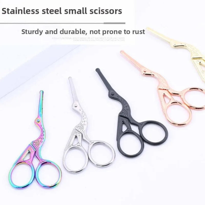 Makeup Scissors Facial Rounded Professional Stainless Steel Mustache Nose Hair Beard Eyebrows Eyelashes Trimming Clippers
