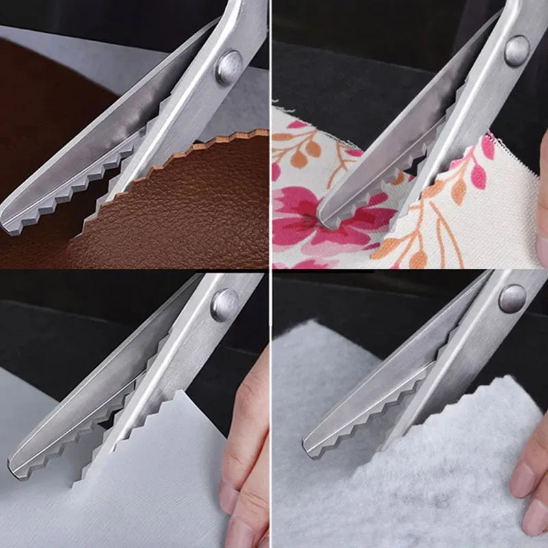 Tailor Scissors Pinking Shears Zig Zag Sewing Cut Serrated Lace Scissors Sewing Accessories Fabric Scissors DIY Sewing Tool