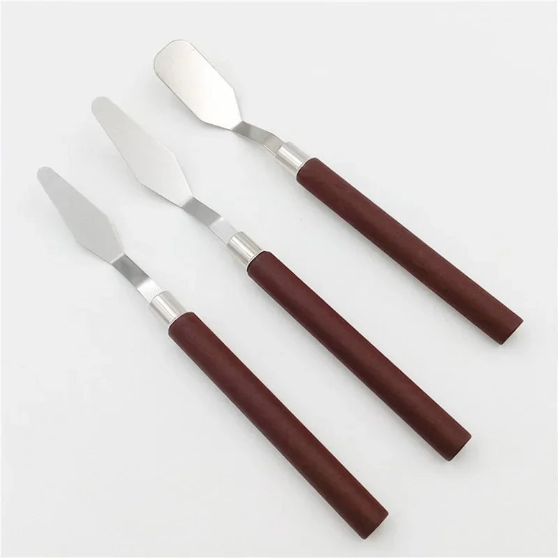 oil painting scraper Big, medium and small 3 pcs sets of acrylic gouache oil paint color palette Utility knife art supplies
