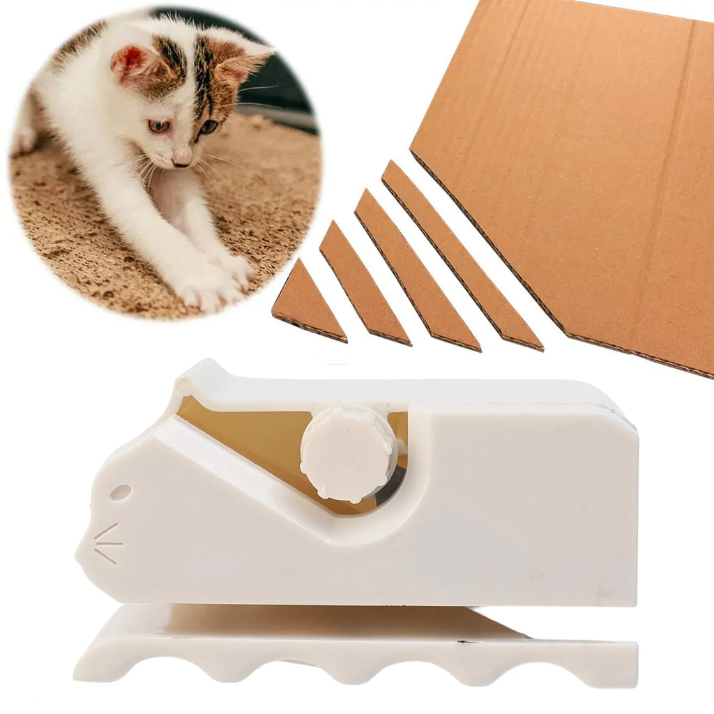 Kitten Shaped Cardboard Cutter Cute Cardboard Cutting Machine for Cat Scratchers DIY Tools Utility Knife for Cardboard Carton