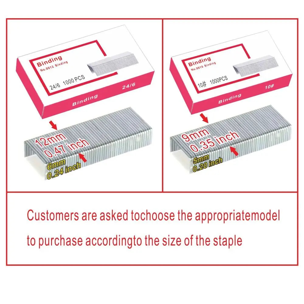 1-3Box Stapler 24/6  12# 10# No.12 No.10  office stationery staplerpapeleria Universal Mier Mil  micro  Universal stapler