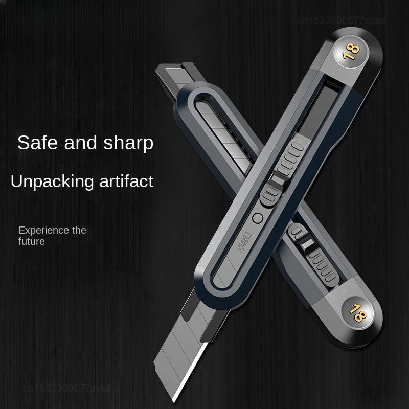 Xiaomi Retractable Snap-Off Utility Knife 18mm/9mm High Carbon Steel Blades Box Cutter Auto Lock Perfect for Office and Home Use