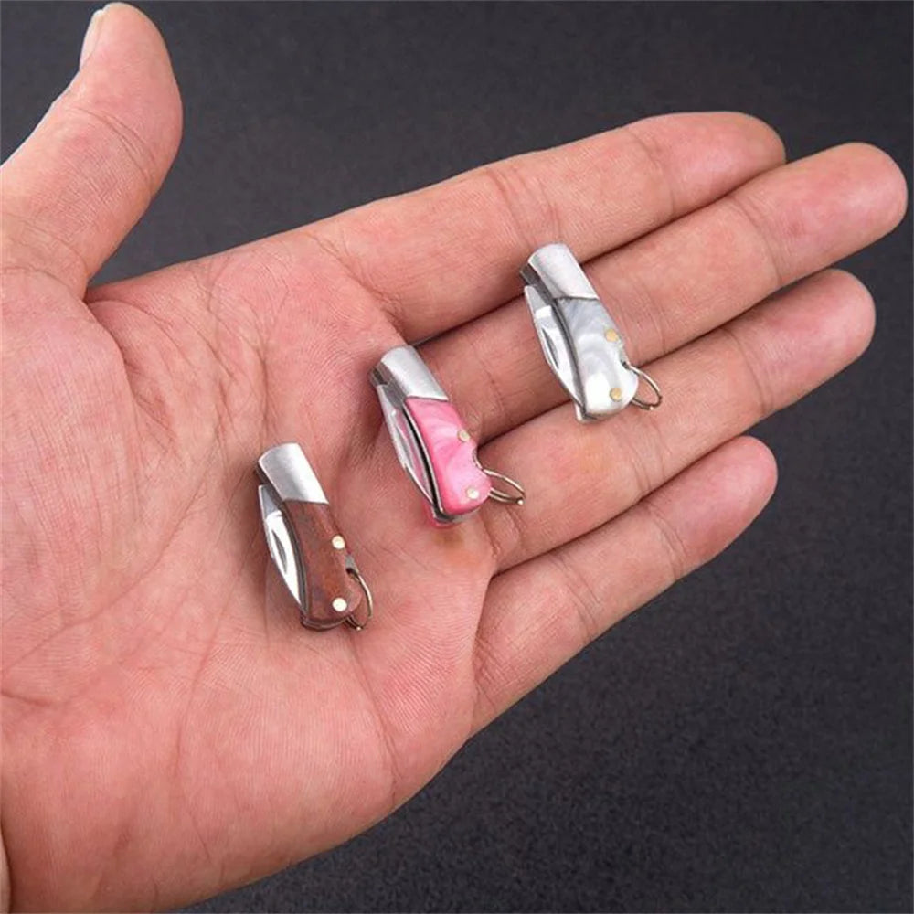 Unboxing Tool Pendant Stainless Steel Camping Pocket Knife Utility Knife Keyring Multi-Functional Mini Pocket Knife Keychain