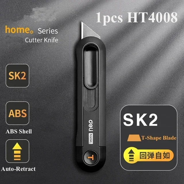 Xiaomi Retractable Snap-Off Utility Knife 18mm/9mm High Carbon Steel Blades Box Cutter Auto Lock Perfect for Office and Home Use