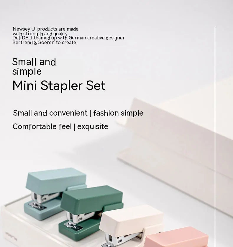 NUSIGN Portable Mini Stapler Set, Color Paper Binding Machine, Fashion Stationery, Office Supplies, 24/6, Staples