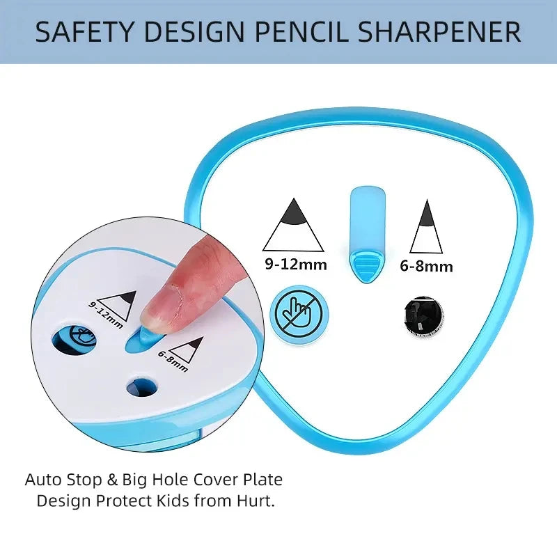 1pc Convenient Electric Double Hole Pencil Sharpener - Quick & Easy Sharpening for 6-12mm Pencils